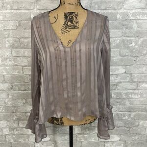Lush Ruffle Bell Sleeve Blouse